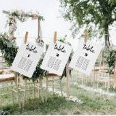 Moderne, minimale witte bruiloft zitkaarten kaart