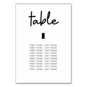 Moderne, minimale witte bruiloft zitkaarten kaart (Voorkant)