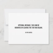 Moderne, minimale witte gracias bedankkaart (Achterkant)