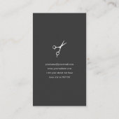 Moderne minimale witte grijze haarlijst visitekaartje (Achterkant)