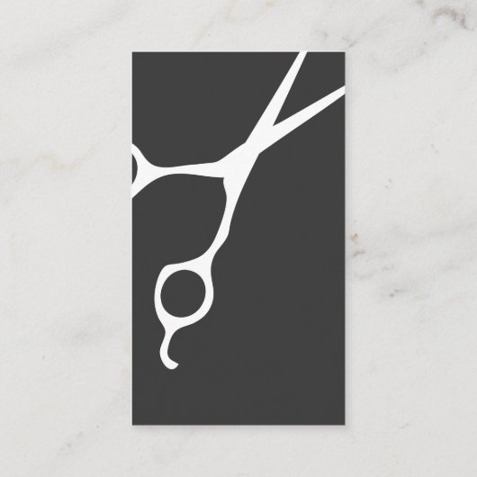 Moderne minimale witte grijze haarlijst visitekaartje (Achterkant)