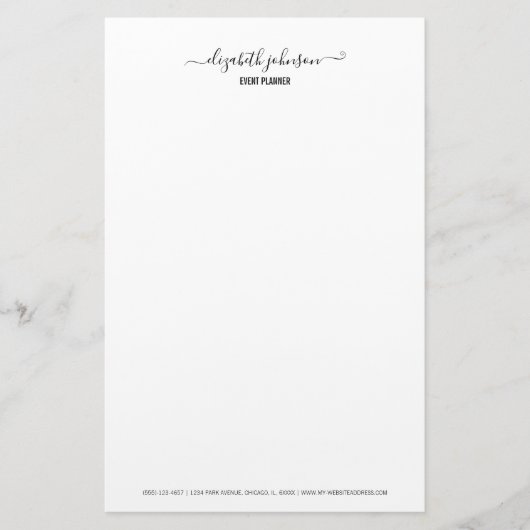 Moderne, minimale witte Kantoor Briefpapier (Voorkant)