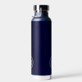 Moderne minimale witte marinemonogram waterfles (Rechts)