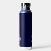 Moderne minimale witte marinemonogram waterfles (Links)