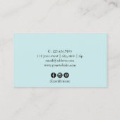 Moderne minimale witte marmer- en mintnagels visitekaartje (Achterkant)