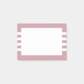 Moderne, minimale witte mosterd roze strepen post-it® notes (Voorkant)