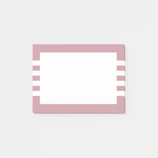 Moderne, minimale witte mosterd roze strepen post-it® notes (Voorkant)