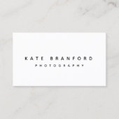 Moderne, minimale witte professional visitekaartje (Voorkant)