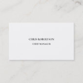 Moderne, minimale witte Professional Visitekaartje (Voorkant)