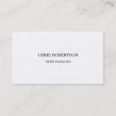 Moderne, minimale witte Professional Visitekaartje (Voorkant)