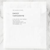 Moderne, minimale witte verpakking Kandle Cosmetic Rechthoekige Sticker (Tas)