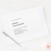 Moderne, minimale witte verpakking Kandle Cosmetic Rechthoekige Sticker (Envelop)
