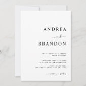 Moderne, minimale witte vlek in één huwelijk kaart (Voorkant)