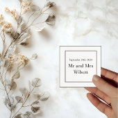 Moderne, minimale witte vlekken op zwarte dinersta servet