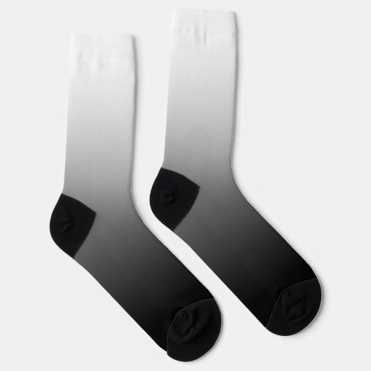 Moderne, minimale witte zwarte gradiënt sokken (Rechts)