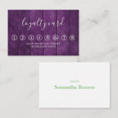 Moderne minimale Wooden Background Loyalty-kaart Visitekaartje (Voorkant / Achterkant)