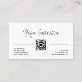 Moderne minimale yoga persoonlijke trainer aangepa visitekaartje (Achterkant)