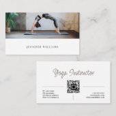 Moderne minimale yoga persoonlijke trainer aangepa visitekaartje (Voorkant / Achterkant)