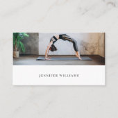 Moderne minimale yoga persoonlijke trainer aangepa visitekaartje (Voorkant)