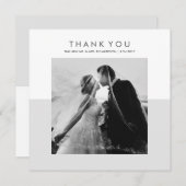 Moderne minimale zachte troep - Foto Bedankkaart (Voorkant / Achterkant)