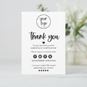Moderne minimale zakelijke dank voor het invoegen bedankkaart (Staand voorkant)
