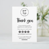 Moderne minimale zakelijke dank voor het invoegen  bedankkaart (Staand voorkant)