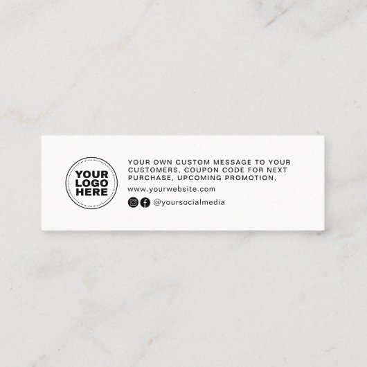 Moderne minimale zakelijke dank voor het invoegen  contactkaartje (Achterkant)