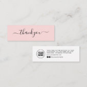 Moderne minimale zakelijke dank voor het invoegen  mini visitekaartje (Voorkant / Achterkant)