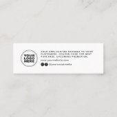 Moderne minimale zakelijke dank voor het invoegen  mini visitekaartje (Achterkant)