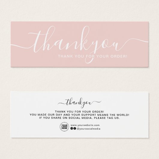 Moderne minimale zakelijke dank voor het invoegen  mini visitekaartjes (Voorkant /achterkant)