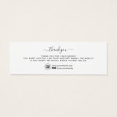 Moderne minimale zakelijke dank voor het invoegen mini visitekaartjes (Achterkant)