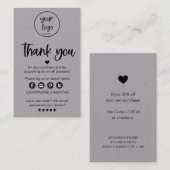 Moderne minimale zakelijke dank voor het invoegen  visitekaartje (Voorkant / Achterkant)