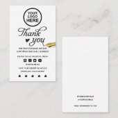 Moderne minimale zakelijke dank voor het invoegen  visitekaartje (Voorkant / Achterkant)