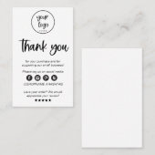 Moderne minimale zakelijke dank voor het invoegen  visitekaartje (Voorkant / Achterkant)