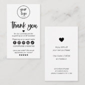 Moderne minimale zakelijke dank voor het invoegen visitekaartje (Voorkant / Achterkant)