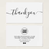 Moderne minimale zakelijke dank voor het invoegen visitekaartje (Voorkant /achterkant)