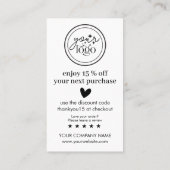 Moderne minimale zakelijke dank voor het invoegen visitekaartje (Achterkant)