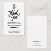 Moderne minimale zakelijke dank voor het invoegen  visitekaartje (Voorkant / Achterkant)