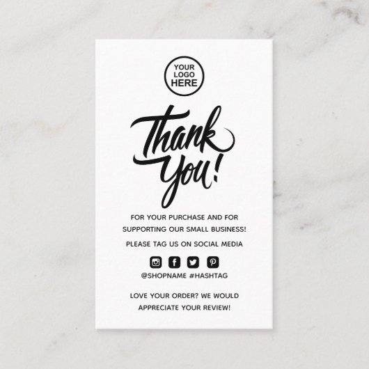 Moderne minimale zakelijke dank voor het invoegen  visitekaartje (Voorkant)