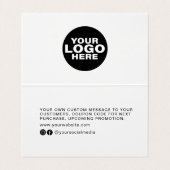 Moderne minimale zakelijke dank voor het invoegen  visitekaartje (Binnenkant ongevouwen)