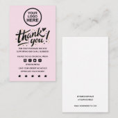 Moderne minimale zakelijke dank voor het invoegen visitekaartje (Voorkant / Achterkant)