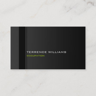 Moderne, minimale zakelijke kaart, zwart-groen visitekaartje