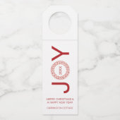 Moderne minimale zakelijke kerstcadeautjes. flessenhanger (Voorkant)