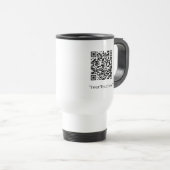 Moderne minimale zakelijke Logo en QR-code wit Reisbeker (Voorkant rechts)