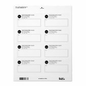 Moderne minimale zakelijke Logo Etiket (Full Sheet)