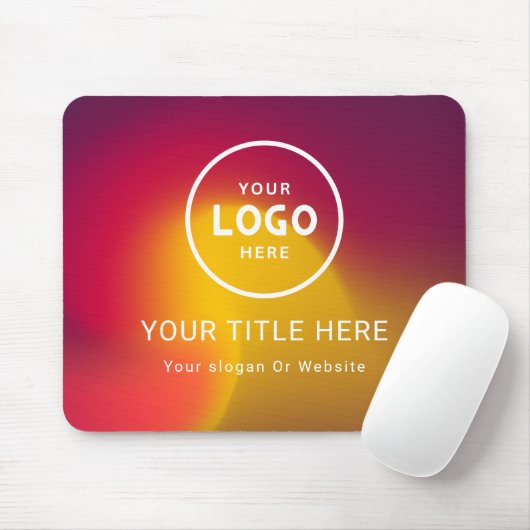 Moderne minimale zakelijke Logo Muismat (Met muis)