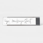 Moderne, minimale zakelijke Logo Professional Bureau Naambordje (Voorkant)