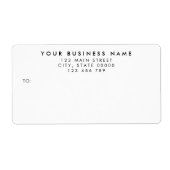 Moderne minimale zakelijke verzending etiket (Voorkant)