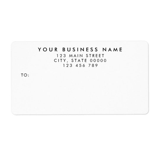 Moderne minimale zakelijke verzending etiket (Voorkant)