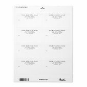 Moderne minimale zakelijke verzending etiket (Full Sheet)